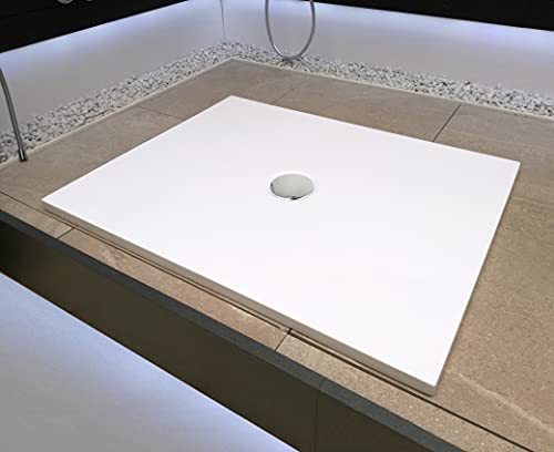 Piatto doccia 70x120 rettangolare in ceramica bianca Uniko Azzurra piletta cromo