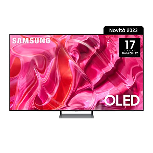 Samsung TV QE65S94CATXZT OLED 4K, Smart TV 65" Processore Neural Quantum 4K, Dolby Atmos e OTS Lite, Laser Slim Design, Integrato con Bixby e Alexa compatibile con Google Assistant, Carbon Silver 2023