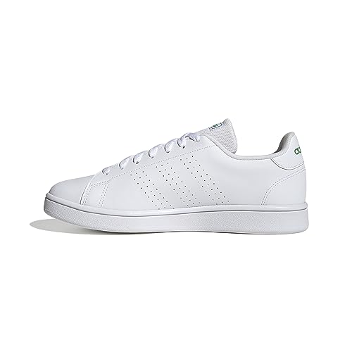 adidas Advantage, Scarpe da Tennis Uomo, Bianco Ftwwht Ftwwht Green, 43 1/3 EU