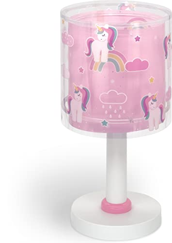 Dalber Lampada da tavolo o comodino per bambini Unicorns unicorni Animali