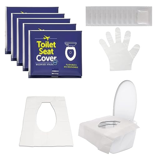 40pezzi Copriwater Usa e Getta, Copriwater Antibatterico Monouso, Coprisedili Monouso per WC, Copriwater usa e getta impermeabili, Copriwater USA e Getta da Viaggio, Coprisedili WC Monouso Ecologico