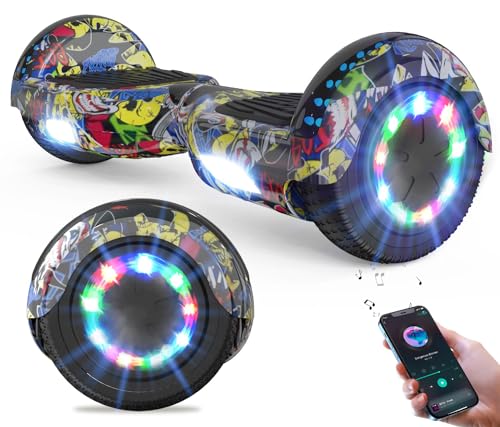 VOUUK Hoverboard, Hoverboard a Due Ruote Da 6,5 pollici Con Altoparlante Bluetooth e luce LED Per Bambini e Adulti (Hiphop)