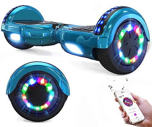 GeekMe Hoverboards Auto bilanciamento Scooter 6.5 '' Regalo per Bambini e Adulti - Bluetooth Altoparlanti LED luci