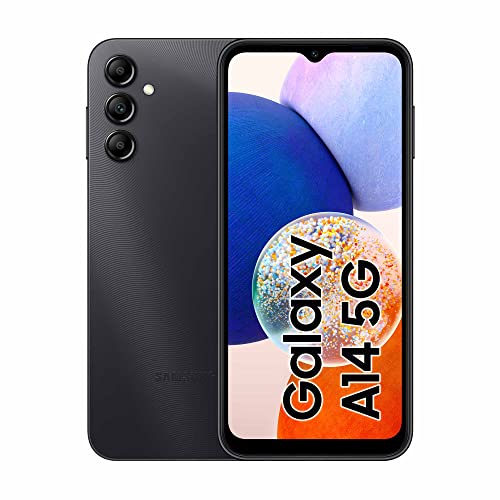 Samsung Galaxy A14 5G Smartphone Android, Display LCD FHD+ 6.6", 4GB RAM, 64GB Memoria interna espandibile, Batteria 5.000 mAh, Black [Versione italiana]