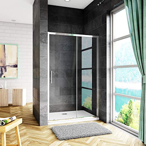 Box Doccia Porta Scorrevole Per Nicchia 120x185cm In Vetro Temperato Trasparente Da 5mm Ingresso Laterale