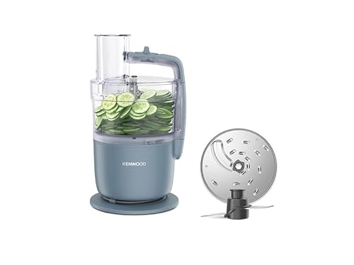 Kenwood MultiPro Go FDP22.​000GY, Robot da Cucina che Trita, Affetta, Grattugia, Riduce in Purea e Impasta, Ciotola da 1.3L, Lame per Impastare, Disco da 4 mm, 650W, Storm Blu