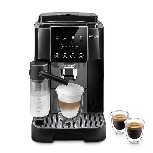 De'Longhi Magnifica Start ECAM222.60.BG - Macchina da caffè automatica con sistema lattecrema latte per cappuccino, 4 tasti a scelta diretta, pannello di controllo soft touch, funzione x2