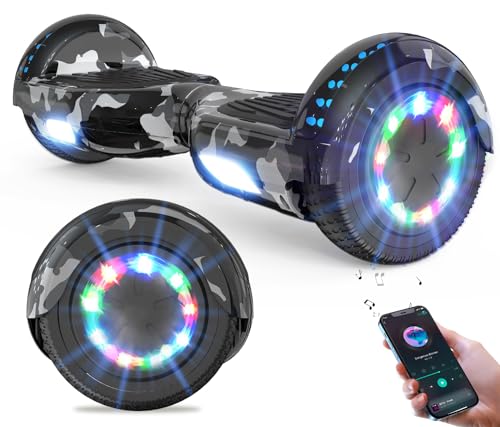 VOUUK Hoverboard, Hoverboard a due ruote da 6,5 pollici con Altoparlante Bluetooth e luce LED