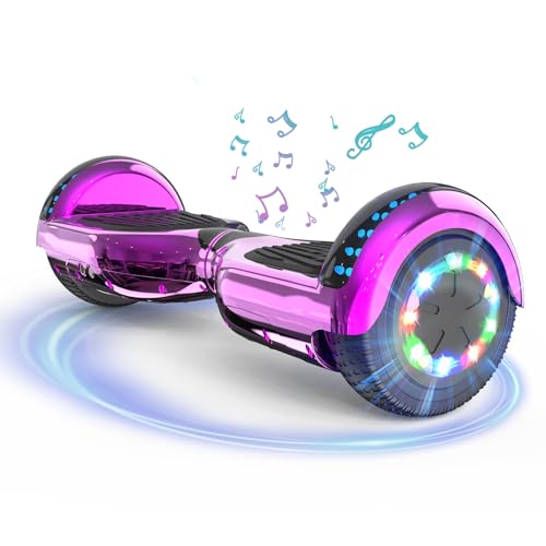 ELEKGO Hoverboard da 6,5 pollici con altoparlante Bluetooth, luci a LED per bambini