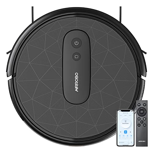 AIRROBO P20 Robot Aspirapolvere, Aspirazione 2800 Pa, Controllo App, 120 Minuti di Durata, Robot Aspirapolvere Domestico con Stazione di Ricarica e Telecomando, per Tappeti, Peli di animali, pavimenti
