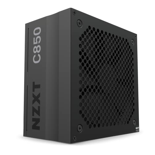 NZXT C850 PSU - Alimentatore ATX 850 watt per PC gaming - PA-8G1BB-EU- Certificato 80 Plus Gold - Pienamente modulare - Ventola FDB da 135 mm silenziosa - Garanzia 10 anni - Colore nero