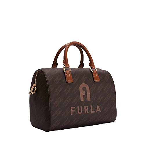 FURLA Borsa a Mano Varsity Style S Boston Bag Borsa Mano Toni Caffe Donna 29x19x14 cm