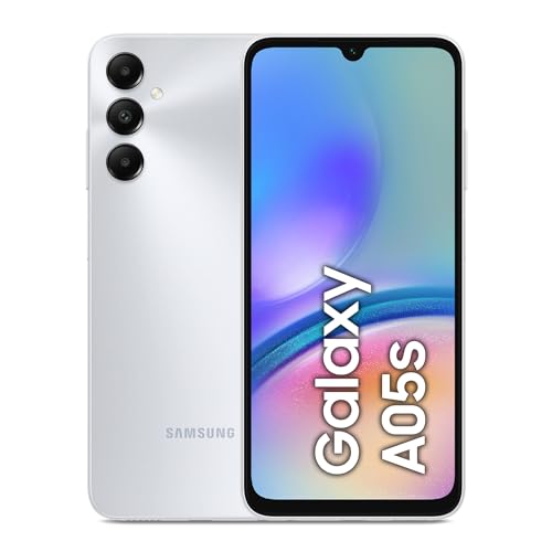 Samsung Galaxy A05s Smartphone Android, Display Infinity-U 6.7'', 4GB RAM, 128GB, Memoria Interna Espandibile fino a 1 TB, Batteria 5.000 mAh, Silver [Versione Italiana]