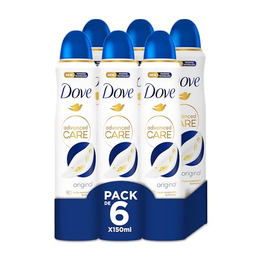Dove Advanced Care Deodorante originale protezione 72 ore Spray 150 ml, confezione da 6
