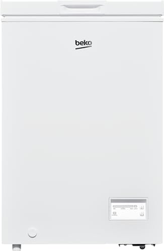 BEKO - CF100EWN - Congelatore Orizzontale, Classe E, Statico, Volume Totale Netto: 98lt, Controllo elettronico, Colore Bianco, Dimensioni HxLxP: 84,5 x 54,5 x 54,5
