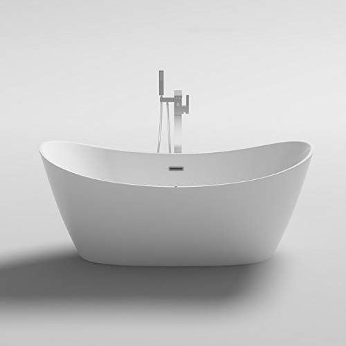 Bagno Italia Vasca da bagno 170x80x72 cm centro stanza freestanding bianco lucido stile moderno design