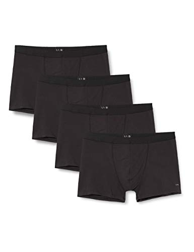 LVB Boxer Multipack in Cotone Uomo x4, Nero per 4, 5/L