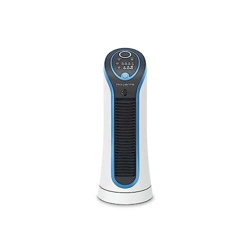 Rowenta VU6210 Eole Compact, Mini Ventilatore a Torre, Silenziosità 45 dB(A), Timer, Spegnimento Automatico, 3 Velocità