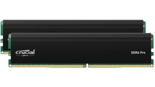 Crucial Pro RAM DDR4 32GB Kit (2x16GB) 3200MHz, Intel XMP 2.0, Memoria PC RAM - CP2K16G4DFRA32A