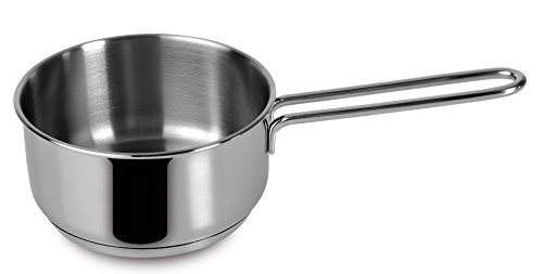 Lagostina Every Casseruola Fonda Ø 14 cm in Acciaio Inox 18/10 con Fondo Lagoseal Plus, Esterno Satinato e Ampie Manicature, Adatta a Tutte le Fonti di Calore, Inclusa Induzione