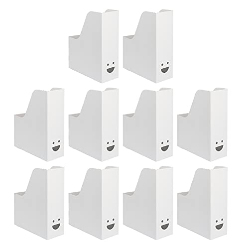 Ikea TJABBA - Cartelline per riviste leggere, colore bianco, 30 x 25 x 10 cm, confezione da 10