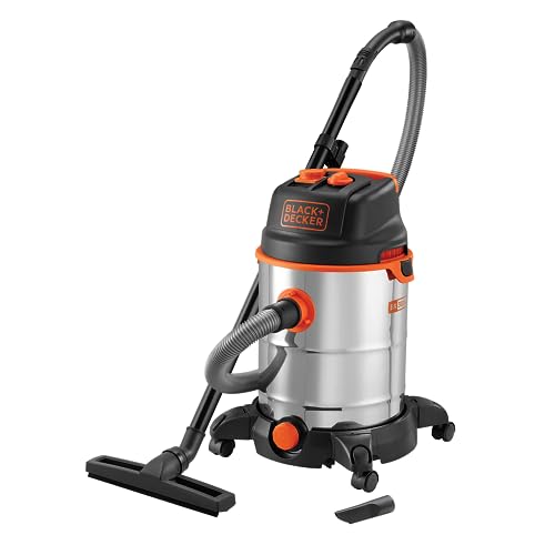 Black+Decker Aspiratore Solidi e Liquidi BXVC30XTDE con Presa Elettroutensili (1600 W, 30 l)