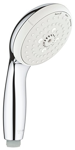 GROHE Doccia Tempesta 100 (risparmio idrico, 3 modalità di spruzzo, facile da pulire, resistente, spray Dream, luce stellare, pulizia rapida, flusso d'acqua interno, antiurto), cromata, 28261002