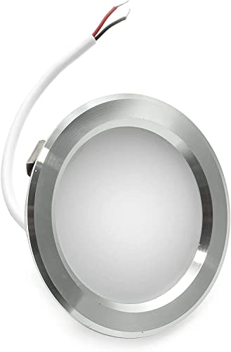 FARETTO INCASSO LED SOTTILE PER TOP CUCINA-BAGNO FORO DIAMETRO 60 mm ALTO 19 mm DIAMETRO ESTERNO 70 mm CROMO LUCIDO 3 WATT LUCE NATURALE 4000 K DIRETTO A 220 V