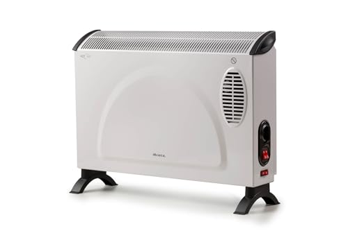 Ariete 8210 Termoconvettore, 800W-200W, 3 livelli di potenza, Termostato regolabile, Protezione da surriscaldamento, Silenzioso, Risparmio energetico, Ventola turbo, Bianco