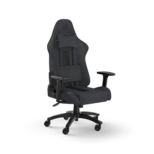 Corsair TC100 Relaxed-Rivestimento in Tessuto Gaming Chair, Grigio e Nero