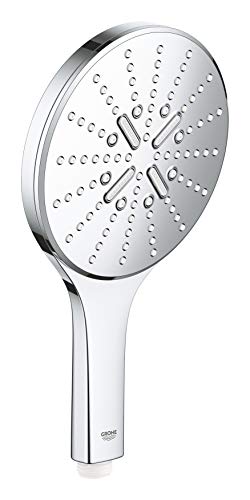 Grohe Rainshower 150 SmartActive 26590000 Soffione Doccia a 3 Getti, Ecojoy Portata Limitata a 9,5l/min, No Supporto, Cromo Rotondo, 150 mm, 1 Pezzo