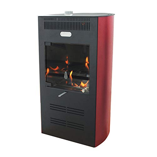 Stufa bioetanolo 3000W ventilata 3 velocità bordeaux riscaldamento RUBY ELEGANCE