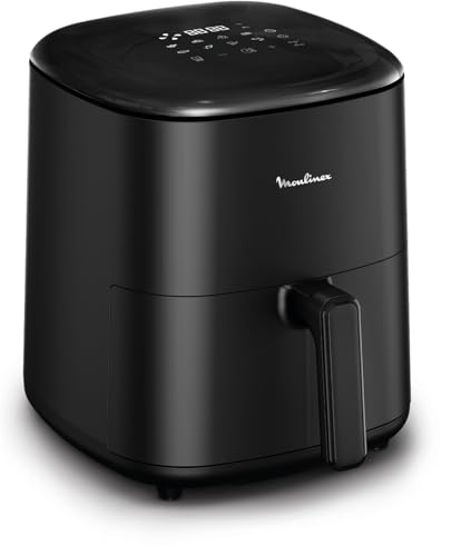 Moulinex Friggitrice ad Aria, 5 Litri, Easy Fry Max, 1500 W, Friggitrice senza Olio, 10 Programmi di Cottura, Risultati Veloci, Capacità 6 Persone, Touchscreen, Adatto per Tutta la Famiglia, EZ2458
