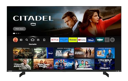 Toshiba 50QF5D63DA QLED 4K Smart Fire TV, TRU Picture, Ultra HD, HDR10, Disney+, Prime, Netflix, Dolby Vision, Dolby Atmos, Sound by Onkyo, Alexa, HDMI 2.1, Bluetooth, Airplay