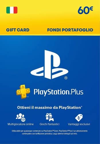 60€ PlayStation Store Gift Card per PlayStation Plus Essential | 12 mesi | Account italiano [Codice per email]