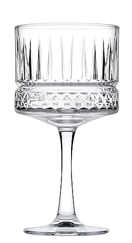 Bicchieri da Cocktail Pasabahce Elysia - Set di 4 Bicchieri da Cocktail in Vetro Trasparente da 500 cc - Design Elegante per Aperitivi, Feste, Cocktail Party, e Occasioni Speciali