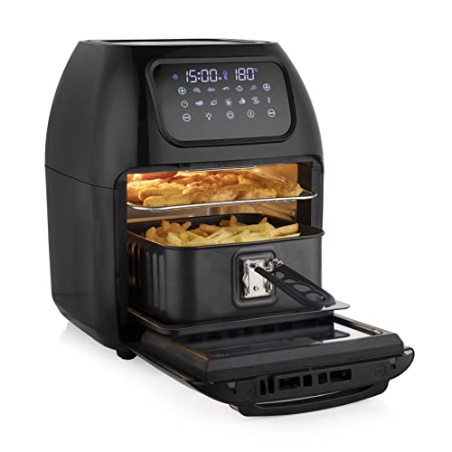 Tristar Friggitrice ad Aria Digitale Forno, 10 Litri, 1800 W, Cestello friggitrice, 10 Programmi di Cottura, Airfryer BPA-free, Nero, FR-6964