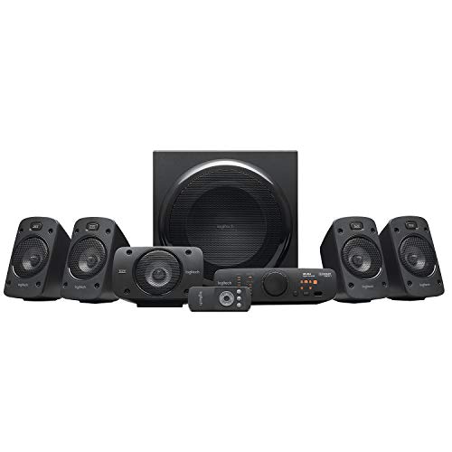 Logitech Z906 5.1 Sistema di Altoparlanti Audio Dolby Surround, Certificato THX, Dolby e DTS, ‎Potenza 1000 Watt, Multidispositivo, Con Telecomando, Presa EU/IT, PC/PS4/Xbox/TV/Smartphone/Tablet