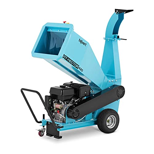 hillvert HT-HECTOR 420 Biotrituratore da Giardino Tipo di combustibile: benzina senza piombo, Potenza del motore 15 CV Diametro di taglio 100 mm Biotrituratore elettrico Trituratore rami e foglie