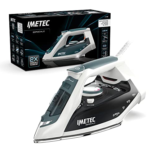 Imetec ZeroCalc Z1 2500 - Ferro da Stiro a vapore - Tecnologia Anticalcare -Piastra Acciaio Inox - 2200 Watt, Colpo Vapore 120 g - Tecnologia a risparmio energetico, Funzione Calc Clean