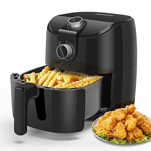 Friggitrice ad aria, 4L, Air fryer per uso domestico da 1500W con Circolazione Rapida dell'Aria, Timer da 30 minuti, Temperatura Regolabile, Nero - Aigostar