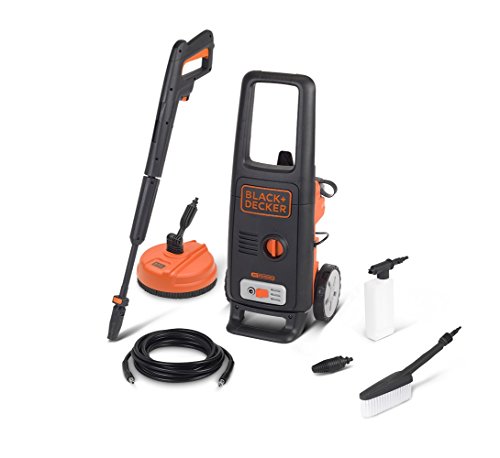 BLACK+DECKER Idropulitrice ad Alta Pressione BXPW1600PE con Patio Cleaner e Spazzola Fissa (1600 W, 125 bar, 420 l/h)