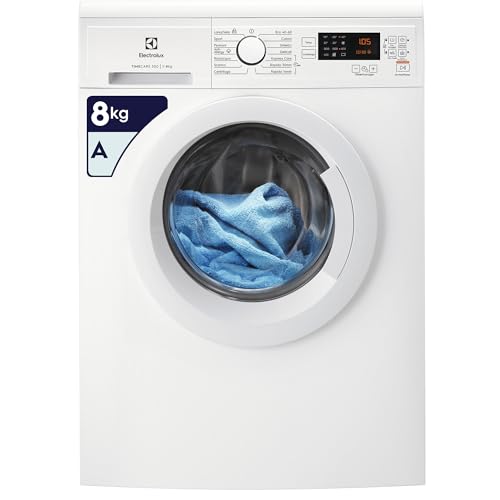 Electrolux PerfectCare 500 Lavatrice Carica Frontale 8 kg, EW2F5W82, Tecnologia TimeCare con Funzione TimeManager e Cestello per la Pulizia Delicata, Classe A, 847x597x540 mm, Bianco