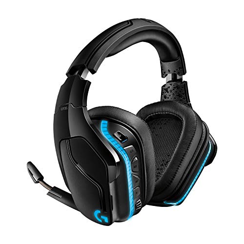 Logitech G Cuffie da gioco RGB wireless Logitech G935, audio surround 7.1, DTS X 2.0, driver Pro-G da 50 mm, 2,4 GHz, microfono Rocker, PC/Mac/PS4/Nintendo Switch - Nero