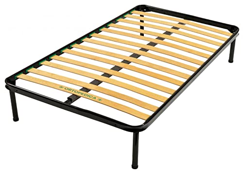 Leonardo - rete letto piazza e mezza 120cmx190cm - prodotto 100% - doghe in legno multistrato con telaio in acciaio - prodotto ORTOPEDICO.