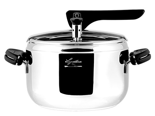 Lagostina 7505 MIA Pentola a Pressione, 5 L, Acciaio Inox 18/10, Argento, 22 cm