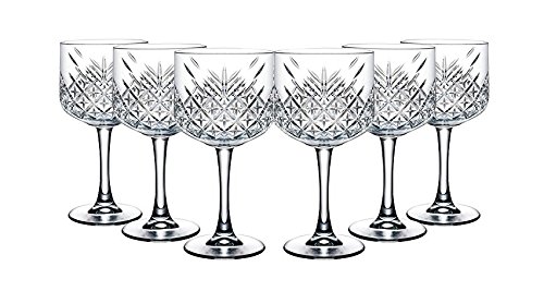 Pasabahce, 440237, bicchieri da cocktail "Timeless", design in cristallo, altezza ca. 20 cm, set da 6