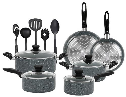 Velker - batteria da cucina a induzione 15 pezzi - kit pentole a induzione con rivestimento antiaderente adatto a tutti i piani cottura. Set pentole cucina