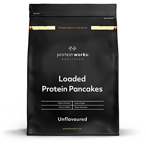 Protein Works - Preparato Per Pancake, Colazione Ad Alto Contenuto Proteico, Snack A Basso Contenuto Di Zucchero, Facile e Veloce da Realizzare, Naturale, 16 - 8 Porzioni - 1kg