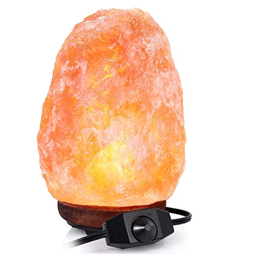 SUNNEST Lampada di sale dell'Himalaya 2-3 kg Lampada in cristallo ad aria purificata